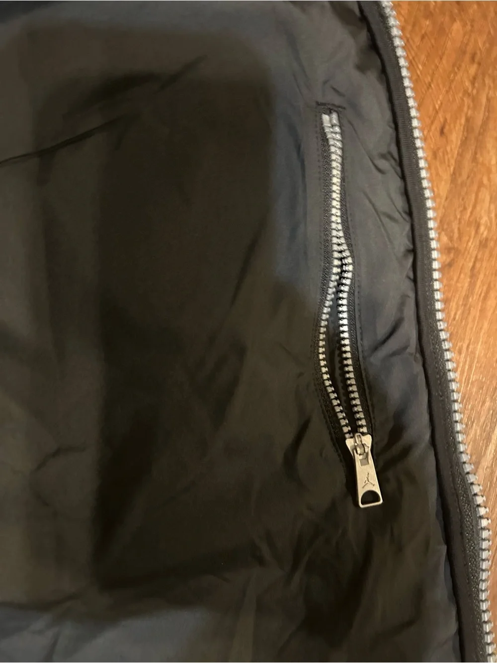 Jordan Essentials Mens Large Black Fleece Nylon Full Zip Vest FD8628-010 Jumpman